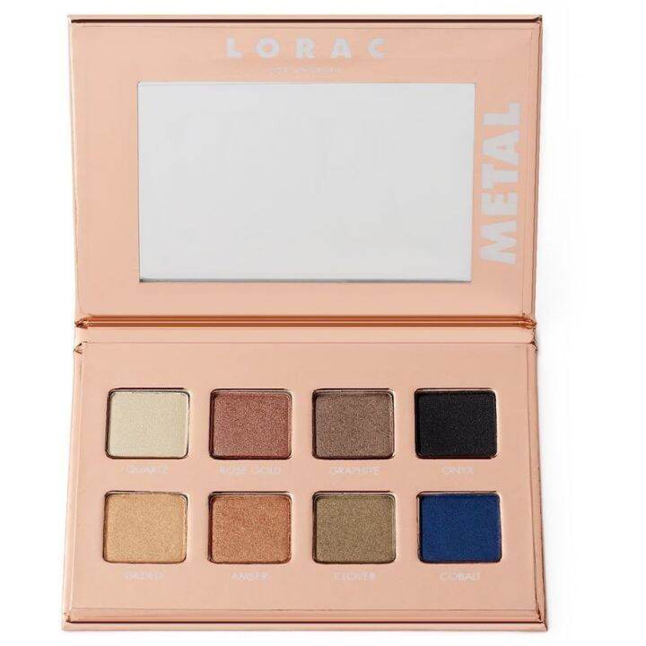 lorac-pro-metal-eye-shadow-palette-in-rose-gold-โทนสีหรูหรา-ขนาดพอเหมาะ-สินค้านำเข้าจากจีu