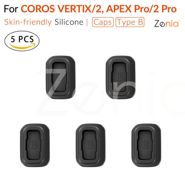 zenia-ฝาครอบกันฝุ่น5ชิ้นสำหรับ-coros-pace-2-pace2-apex-46มม-42มม-vertix2-vertix-apex-2-pro-apex2-อุปกรณ์เสริมสมาร์ทวอท์ชฝาครอบปลั๊กป้องกันฝุ่น