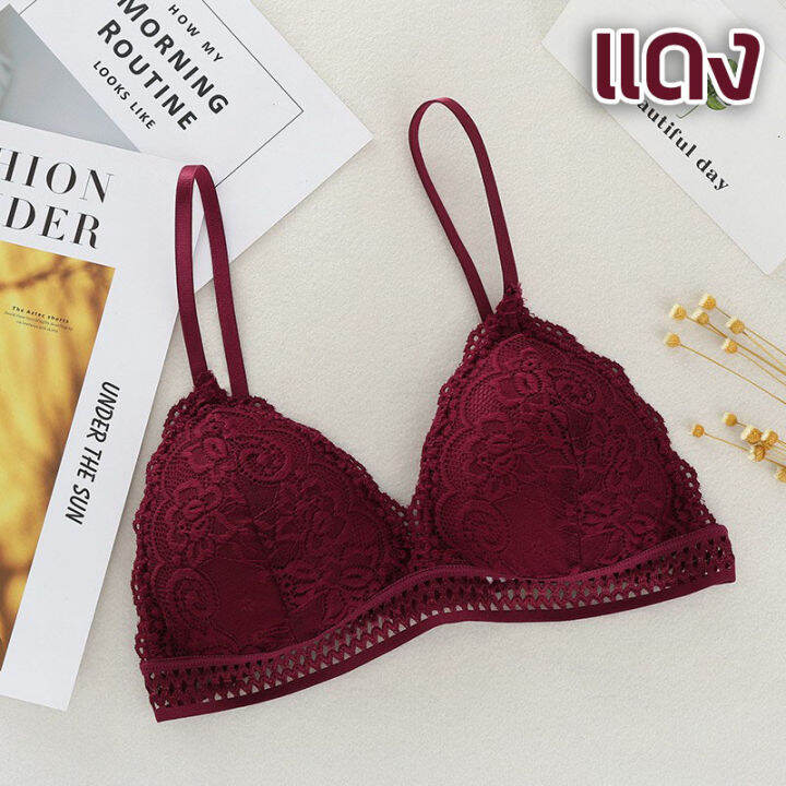 braforyou-n206-บราสายเดี่ยว-บราลูกไม้-ปรับสายได้-ไม่มีโครง-หลังตะขอ-ฟรีไซส์-ยังไม่มีคะแนน