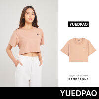 Yuedpao No.1 เสื้อยืดSignature Crop Summer ผ้าหนาทรงสวย ยับยากรีดง่าย รับประกันไม่ย้วย 2 ปี เสื้อครอป สี  Sandstone