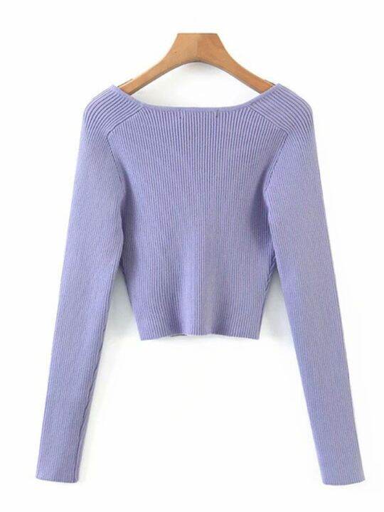 deat-2023-short-collar-thin-knitted-pullovers-sweater-loose-v-neck-sleeve-new-fashion-13u090