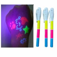 Magic 3 Colors UV Fluorescent Pen Light Combo Creative Invisible Ink Pen