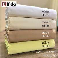 Heavy Dull Satin Fabric White Beige Yellow 44