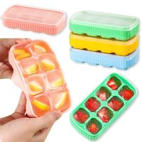 8 Grid Ice Cube Mold Square Tray Food Grade Silicone Soft Bottom DIY Ice Blocks Maker Box Model Reusable Tool Pub Wine Summer