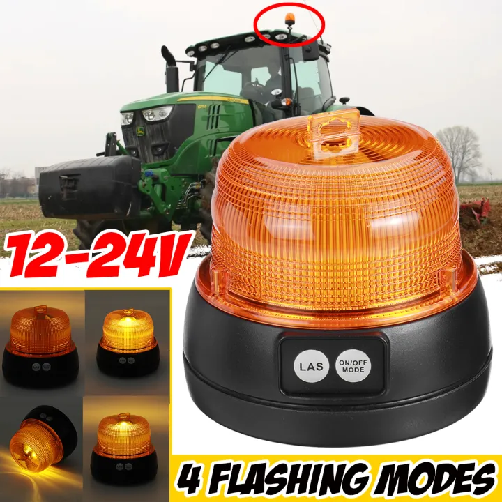12V24V 16 LED 4 Modes Amber Warning Strobe Car Flashing