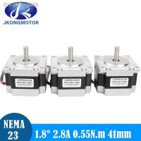 NEMA23 CNC Stepper Motor 57 x41mm 0.55N.m 4-Lead 1.8deg Nema 23 2.8A D 6.35mm Stepping Motor For CNC machine and 3D printer