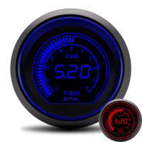 0-10000 RPM TACHOMETER 52mm tacho Gauge สำหรับรถบรรทุกแข่ง Digital RPM Gauge 12V สีแดงสีน้ำเงินจอแสดงผล LCD พร้อมเครื่องวัดรถ POD