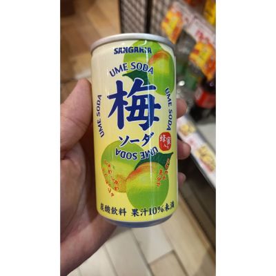 อาหารนำเข้า🌀 Japanese Pak Maria Ume Soda Water Cooling Gas Hisupa DK Sangaria Ume Soda 190ml