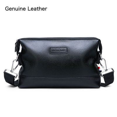 Men Clutch Bag Genuine Leather Luxury Designer Handbag with Shoulder Strap Envelope Big Wallet Purse Murse Male Pouch Business