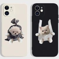 【YF】♀❂  cute cartoon dog cat soft phone case for 14 pro max 13 mini 12 back xr x 7 plus 8 se2 6s se3 shell