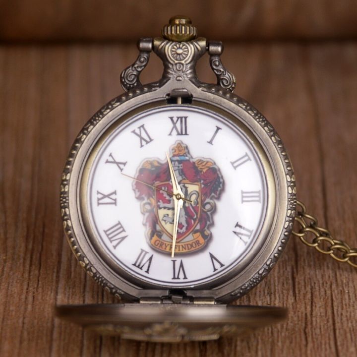นาฬิกาสร้างสรรค์มีสไตล์นาฬิกาพกควอตซ์สีบรอนซ์-ดำวินเทจของขวัญที่ดีที่สุดสำหรับเด็กผู้ชายผู้หญิง