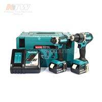 MAKITA COMBO DHP484Z+DTD153Z+แบตX2+แท่น+MAKPAK ( M011-DLX2180J )