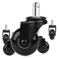 5 Pcs Replacement Chair Caster Wheels 2 inch  Heavy Duty Wheels with Plug-In Stem 7/16 X 7/8 inch Quiet &amp; Smooth Rolling Furniture Protectors  Replace