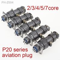 1set aviation plug socket round connector P20 series 2.3.4.5.7core diameter 20MM aviation plug