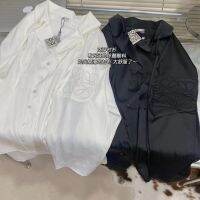 Original LEW Luo Jiaxin Satin Acetate Ribbon Embroidered Shirt Long-Sleeved Men And Women Loose Slim Coat