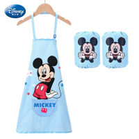 Mouse Apron Princess Sophia Kids Smock Waterproof Painting Clothes Baby Apron Eating Bib Long Sleeve Cotton Blouse