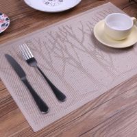 4ชิ้น/ล็อต Placemat หรูต้นคริสต์มาสพีวีซี Placemats สำหรับโต๊ะรับประทานอาหารเสื่อหม้อชามเสื่อจานรองแก้วเครื่องดื่มลื่นแผ่นฉนวนกันความร้อน