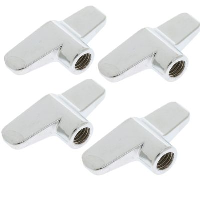 ；‘【； 4Pcs Durable Stands Wingnut Drum Cymbal Replacement Parts Silver Dia. 6Mm