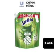 Nước Rửa Chén Bát Sunlight Trà Xanh Nhật Bản Túi 3.4KG