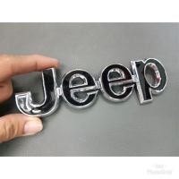 โลโก้ jeep เหล็ก  สีดำขอบเงิน