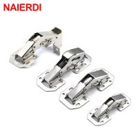 NAIERDI Cabinet Hinge 90 Degree No-Drilling Hole Cupboard Door Hydraulic Hinges Soft Close With Screws Furniture Hardware Door Hardware  Locks