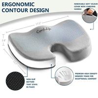 [HOT IUXKLKXLWSGH 551] เจล Enhanced Cushion Non-Slip Orthopedic Gel และ Memory Foam Caudal กระดูกสันหลังเบาะบรรเทาปวดเก้าอี้สำนักงานรถที่นั่ง