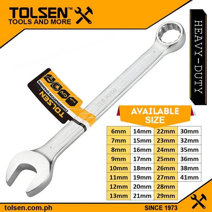 Tolsen Combination Spanner Wrench CrV (25mm to 32mm) Lazada PH