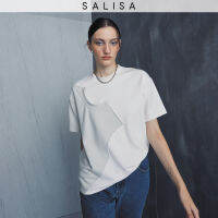 SALISA - OVERLAY T-SHIRT OVERSIZED FIT Grey/Light Cream