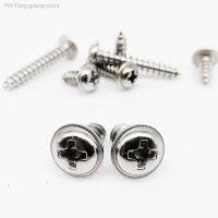 50X M1.4 M1.7 M2 M2.6 M3 M3.5 M4 304 Stainless Steel Cross Phillips Round Head With Washer Padded Collar Self-tapping Wood Screw