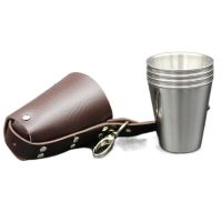 hot【DT】☏♛  70ml Outdoor portable Cups with case Shots Set Glasses beer Wine whisky voldka Hiking Camping