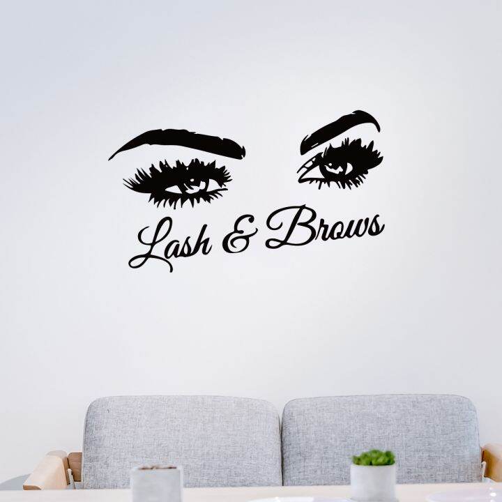 one-meter-wall-slogan-eye-lashes-english-wall-sticker-background-wall-room-adornment-wall-stick-adhesive-wall-stickers