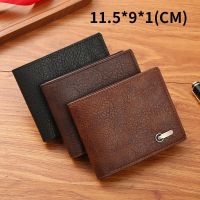 Men Purse Black Coin Wallet Male Business ID Cards Holder PU Leather Multiple Slot Casual Large Capacity Dollar Coin Money Bags Wallets