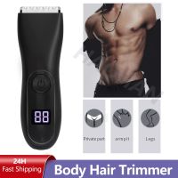 ZZOOI Electric Body Groomer Pubic Hair Trimmer for Men Balls Shaver Clipper Male Sensitive Private Parts Razor Sex Place Face Cut