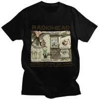 Radiohead Vintage 2000 T Hip Hop Rock Band Music Album Print Tshirts Mens Cotton Tee