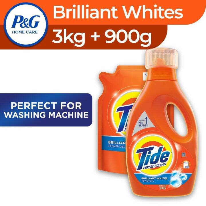 Dhouse [BUNDLE] Tide Liquid Brilliant Whites Liquid Detergent 3kg 900g