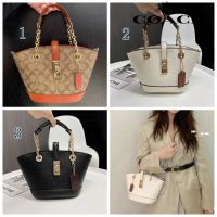 new handbag women fashion single shoulder messenger bag full leather twist lock closure 8399