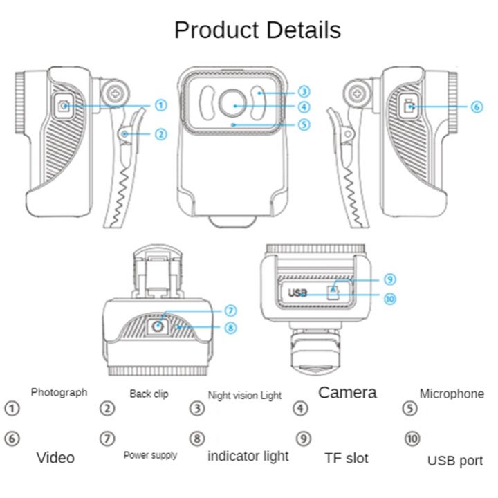 multi-functional-back-clip-camera-recorder-dustproof-usb-camera-night-view-camera-blue