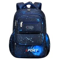 High-end starry sky schoolbag for elementary school boys to reduce burden and open the door refrigerator style open childrens large-capacity student backpack Uniqlo original