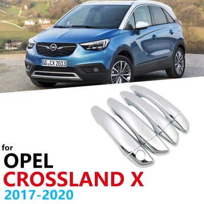 【CW】 New Door Handles Cover Trim for Crossland X2017-2020 Car Accessories Stickers Catch Styling 2018 2019