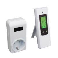 Wireless Thermostat Controller and Socket Set Heating Cooling Modes Object Temperature Setting ℃ ℉ Switchable Backlight LCD