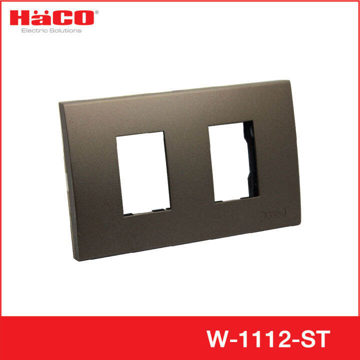 haco-แผงหน้ากาก-2-ช่อง-matt-black-รุ่น-quattro-tj-w1112-st