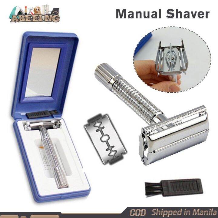 Classic Men Manual Shaver Stainless Steel Safety Razor Shaver With