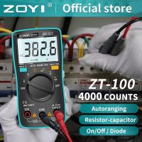 ZOYI ZT100 4000ตัวนับมัลติมิเตอร์แบบดิจิทัลเครื่องทดสอบเครื่องวัดอุปกรณ์อิเล็กทรอนิกส์อเนกประสงค์  ไฟฟ้ายานยนต์เครื่องวัดวัดประจุสูงสุดของทรานซิสเตอร์ Dmm