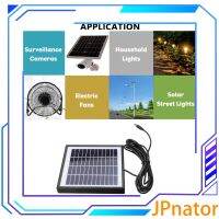 JPnator แบบพกพาขนาดเล็ก10W 12V แผงโซล่าพลังงานแสงอาทิตย์ Polysilicon กลางแจ้ง + สาย3M สำหรับกล้อง/ไฟ/ตั้งแคมป์/เดินป่า