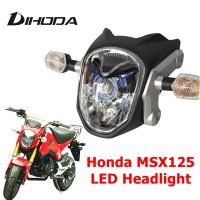 แผ่นเรืองแสงตะเกียบหน้าไฟหน้า LED แบบกันน้ำสำหรับ Honda Monkey GROM DLR 125 MSX125 MSX125SF 2014 2015 2016