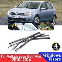 4X Deflectors สำหรับ Volkswagen VW Golf 6 Mk6 2010 2011 2012 2013 2014รถยนต์ Se Windows Visors คิ้วกันฝนยามอุปกรณ์เสริม