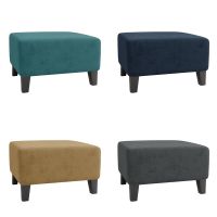 「Xibu workshop」กำมะหยี่ PlushStool CoverProtector ครอบคลุมยืดที่ถอดออกได้สตูลวางเท้าโซฟา Slipcovers WashableCovers