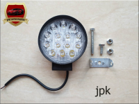 ไฟสปอร์ตไลท์ LED กลมบาง 14 เม็ด ติดรถยนต์ (12V/24V) แสงสีขาว 42W ราคาดวงล่ะ180 บาท