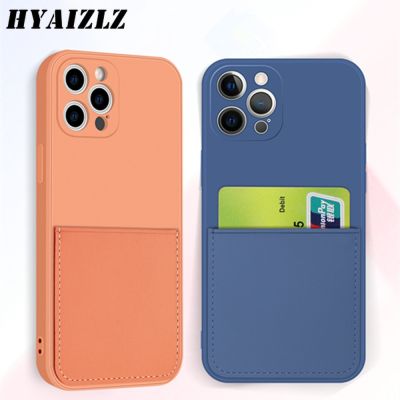 「Enjoy electronic」 Silicone Phone Case for iPhone 14 13 12 Mini SE2 11 Pro Max XS XR 7 8 Plus with Card Holder Wallet Soft Cover Shockproof Coque