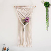 [Foocome]Macrame แขวนผนัง Tapestry Boho สไตล์ผ้าฝ้ายทอมือ Tapestry สำหรับตกแต่งดอกไม้ห้องนั่งเล่นห้องนอน Home Decor